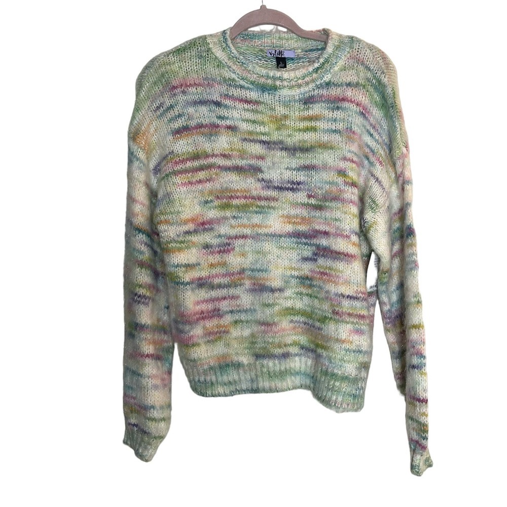 New Vylette  Space Dye Rainbow Soft Sweater Size Large